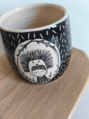 Image of Petite tasse  hérisson noir