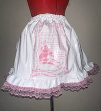 Image 1 of barbed wire pierrot print skirt (white x pink)