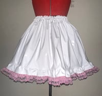 Image 3 of barbed wire pierrot print skirt (white x pink)
