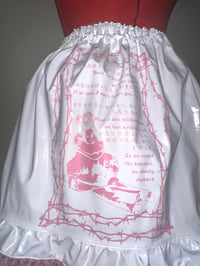 Image 4 of barbed wire pierrot print skirt (white x pink)