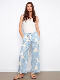 Printed Wide Leg Pants - Lush