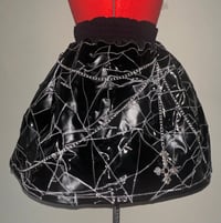 Image 1 of pvc x leather frankensteined skirt