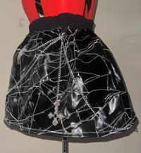 Image 6 of pvc x leather frankensteined skirt