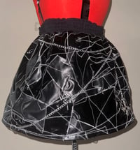 Image 7 of pvc x leather frankensteined skirt