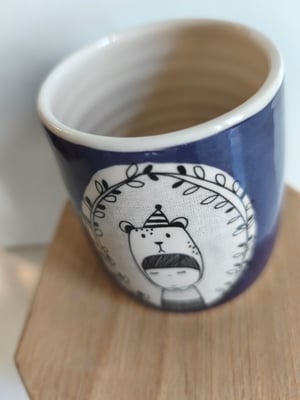 Image of Grande  tasse  ours bleu, violet 