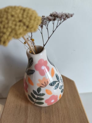 Image of Petit vase  fleur rose