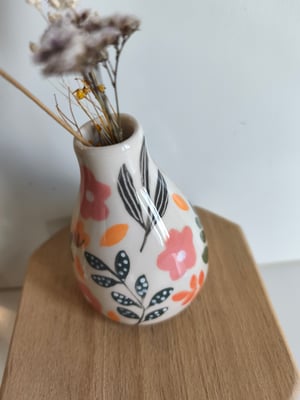 Image of Petit vase  fleur rose