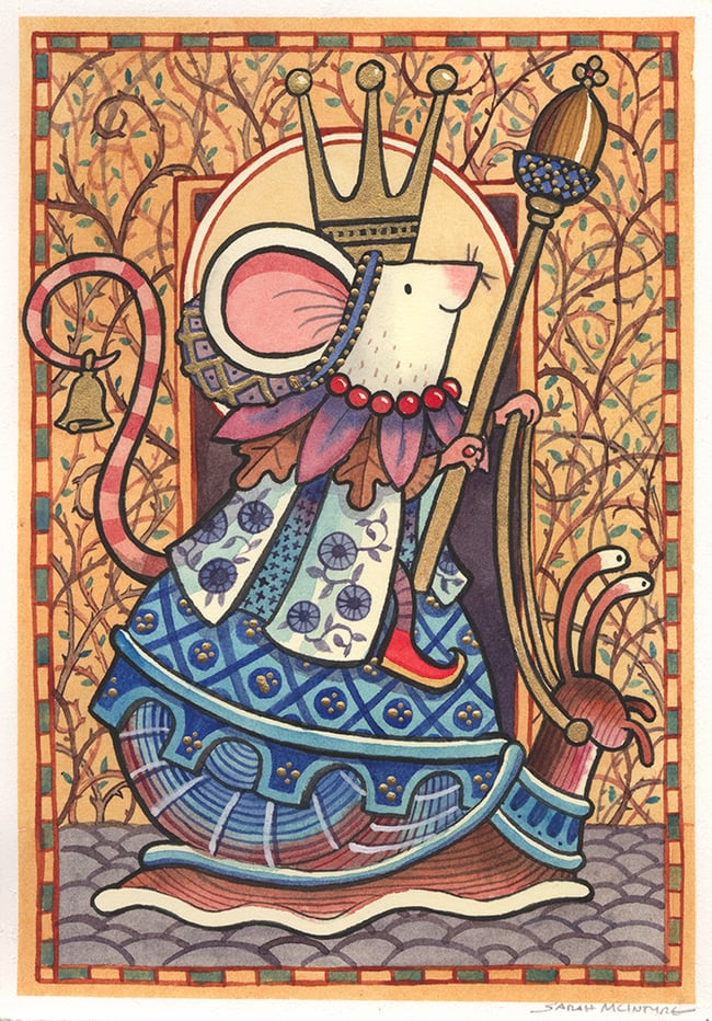 Hand-gilded print: Queen of the Garden