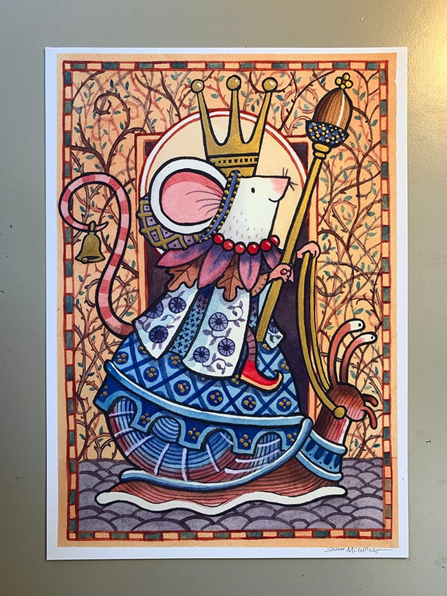 Hand-gilded print: Queen of the Garden