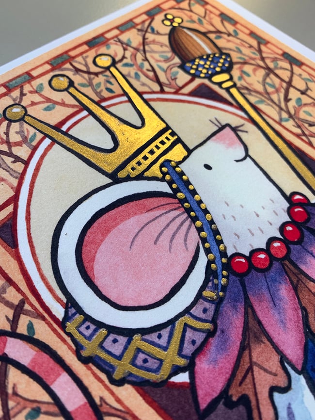 Hand-gilded print: Queen of the Garden