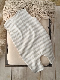 Image 3 of Newborn boy onesie for photoshoot | Jeremy | melange stripes