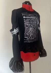 Image 2 of metalflesh lovers print cutsew (black x black)