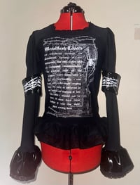 Image 1 of metalflesh lovers print cutsew (black x black)
