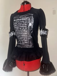 Image 3 of metalflesh lovers print cutsew (black x black)