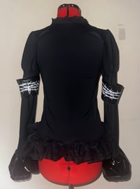 Image 4 of metalflesh lovers print cutsew (black x black)