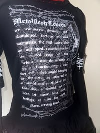 Image 7 of metalflesh lovers print cutsew (black x black)