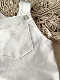 Image 4 of Photo prop | Newborn Dungarees for photoshoot | Dylan | off white