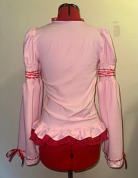Image 2 of rustic heart print cutsew (pink x red)