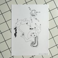 Image 2 of 3 Femmes qui tombent 1 - A4 - LASER PRINT