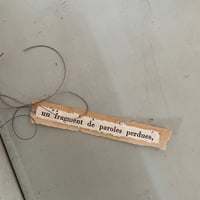 Image 3 of Un fragment de paroles perdues