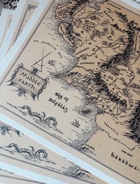 Image 2 of Middle Earth Map A3 OFFER
