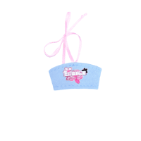 CANDY BLUE NECK TIE TOP