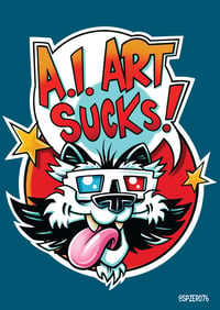 Image 2 of A.I. Art Sucks A3 Signed Poster Print