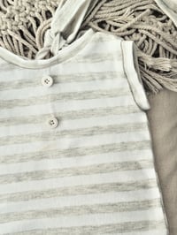 Image 3 of Newborn bodysuit for photoshoots | Robbie| stripes | sleeveless