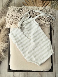 Image 4 of Newborn bodysuit for photoshoots | Robbie| stripes | sleeveless