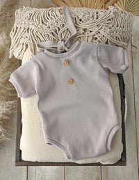 Image 3 of Photo prop | Newborn boys bodysuit for photosession Robbie| cold beige