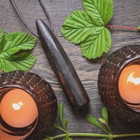 Image 1 of Simple Bog Oak Amulet (DAM715)