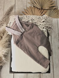 Image 5 of Newborn romper for photo shoots | Dylan | cocoa brown