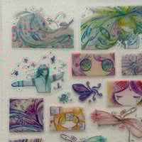 Image 3 of purple winter glitter sticker sheet