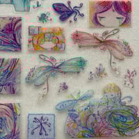 Image 2 of purple winter glitter sticker sheet
