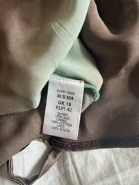 Image 5 of 2000s y2k rare blue ombre fairy silk cami with asymmetrical hem and beaded details