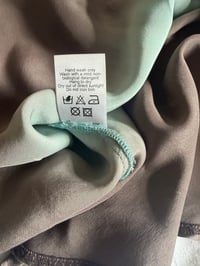 Image 6 of 2000s y2k rare blue ombre fairy silk cami with asymmetrical hem and beaded details