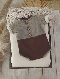 Image 3 of Newborn bodysuit for photo shoots| Andre | brown | photo props