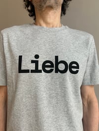 Image 13 of Organic Cotton “Liebe” T-Shirt in Grey – Hand Printed in Berlin unisex 
