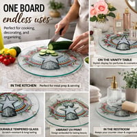 Image 1 of Custom Glass Cutting Board | Round or Square | Personalized Photo & Design Gift | Print Your Way
