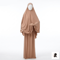 Image 1 of  Jersey Khimar 2pc Set