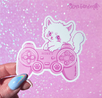 Gamer Kitten Vinyl Sticker