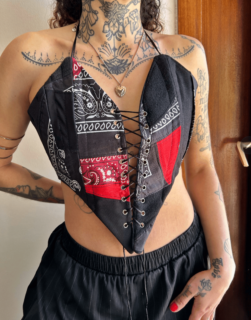 Image of the mosaic bandana corset 