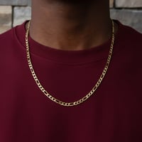 Image 1 of 5mm Gold Figaro Chain
