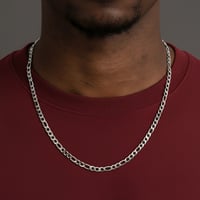 Image 2 of 5mm Silver Figaro Chain
