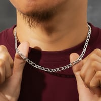Image 1 of 5mm Silver Figaro Chain