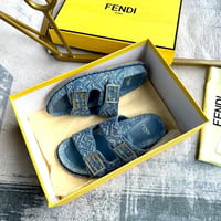 Image 3 of Fendi Denim Luxury Slides