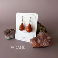 Image 3 of Hardwood and Sterling Silver Droplet Earrings II