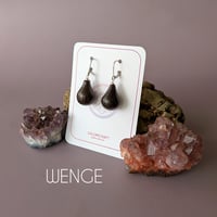 Image 5 of Hardwood and Sterling Silver Droplet Earrings II