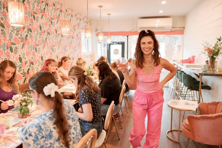 Image of 4/30 Watercolor & Collage Workshop @ Flamingos (Exeter)