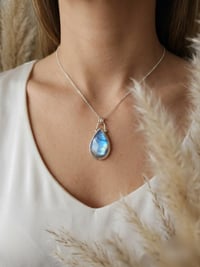 Image 5 of Rainbow Moonstone Teardrop 2